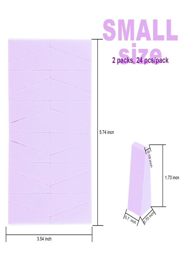 تينيتور إسفنجات مكياج صغيرة من تينيتور، 48 قطعة، إسفنجات تجميلية، إسفنجات تجميلية للاستخدام مرة واحدة، مناسبة لكريم الأساس والكريمات السائلة، خالية من اللاتكس - Image 2