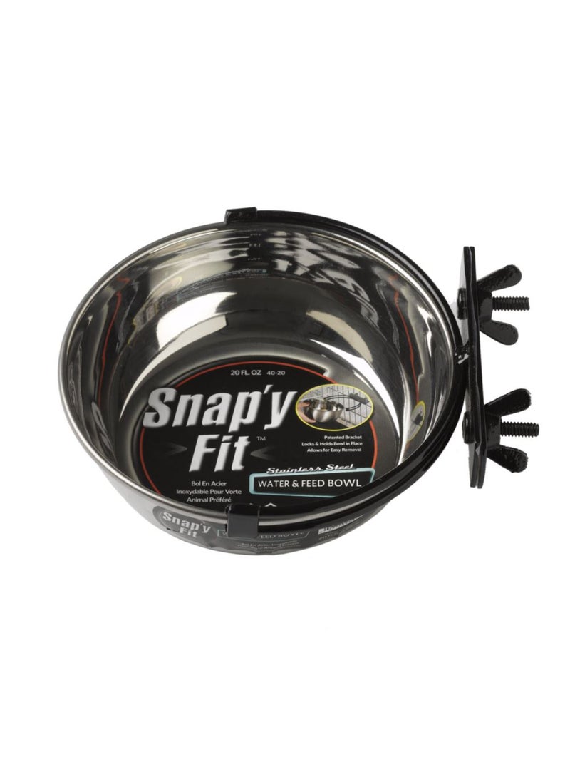 MidWest Homes for Pets Snap’Y Fit  Food And Water Bowl - Image 1