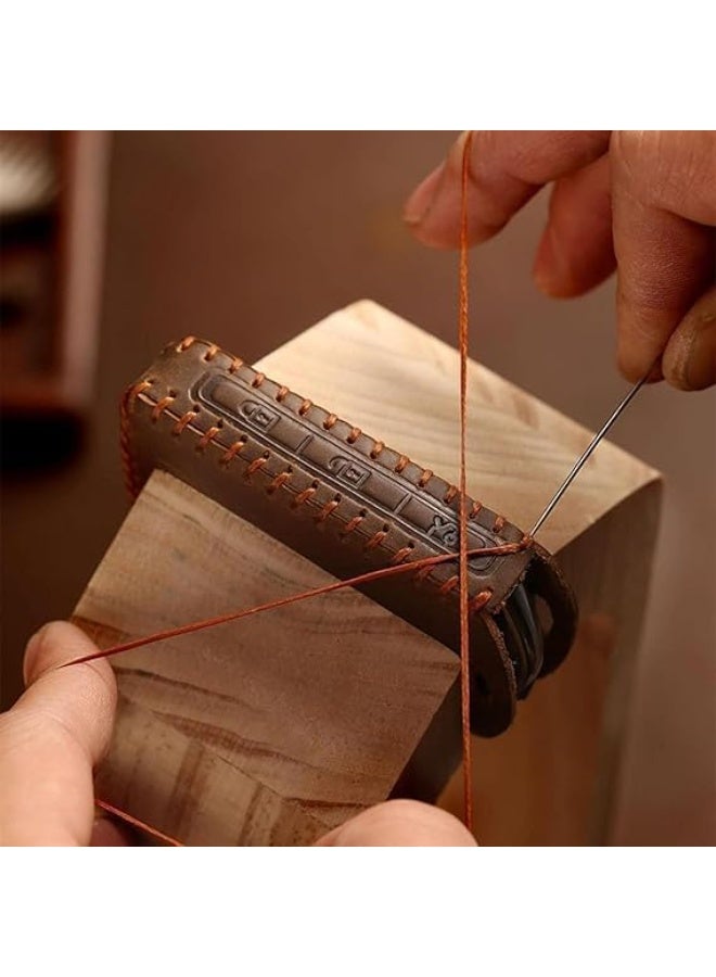 Leather Car Key Cover with Keychain for Mazda 6 Mazda CX9 (black) - Image 4