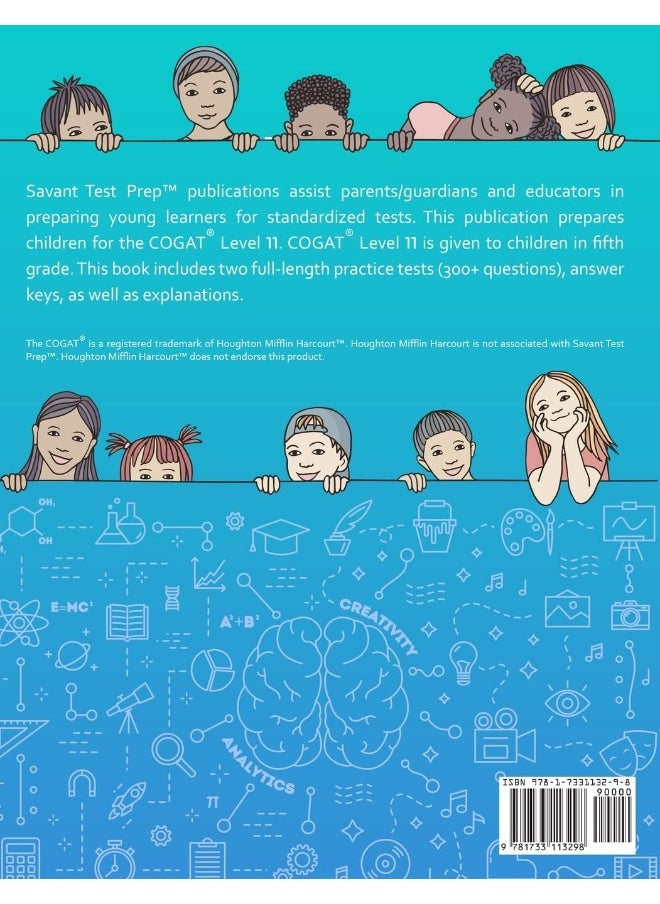 COGAT Grade 5 Test Prep-Gifted and Talented Test Preparation Book - Two Practice Tests for Children in Fifth Grade (Level 11)  - Image 2