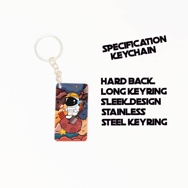 OUTFITQUE OUTFITQUE Premium (Pack of 2) Anime-120 Printed Long Keychain For Bike, Scooty, Car, MDF Keyholder - Image 2