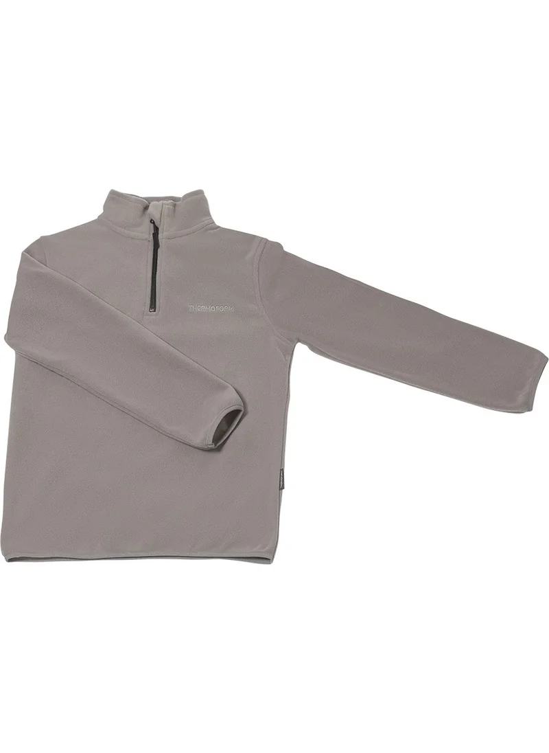 Thermoform Polarline Kids 1/4 Zipper Sweatshirt Gray