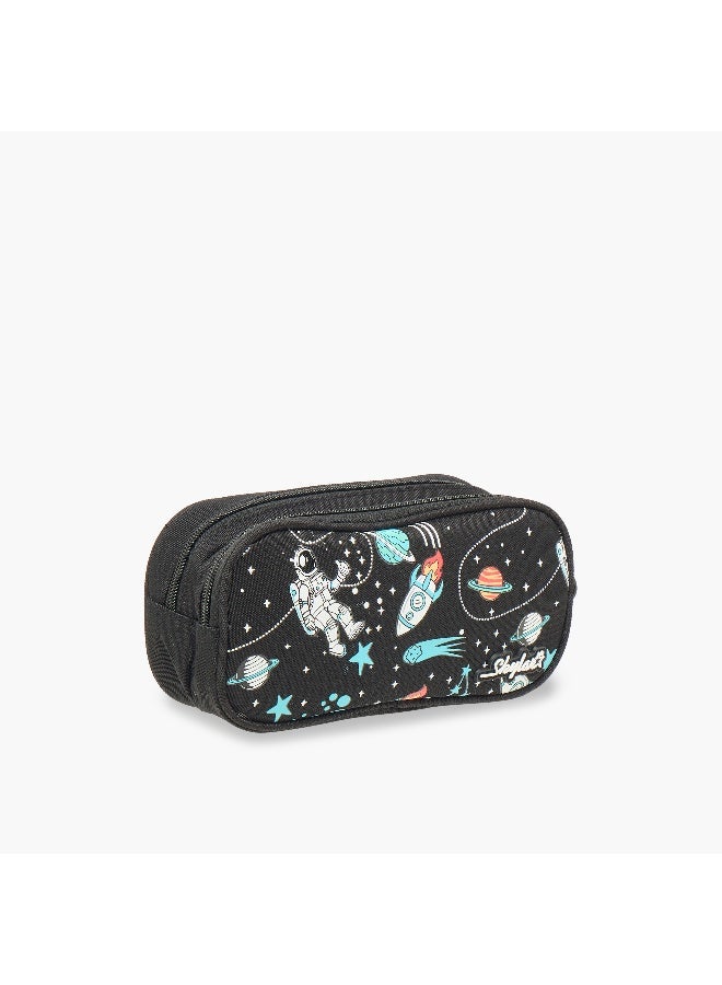 Skylar Glow-in-the-Dark Astronaut Pencil Pouch for Kids - Image 2