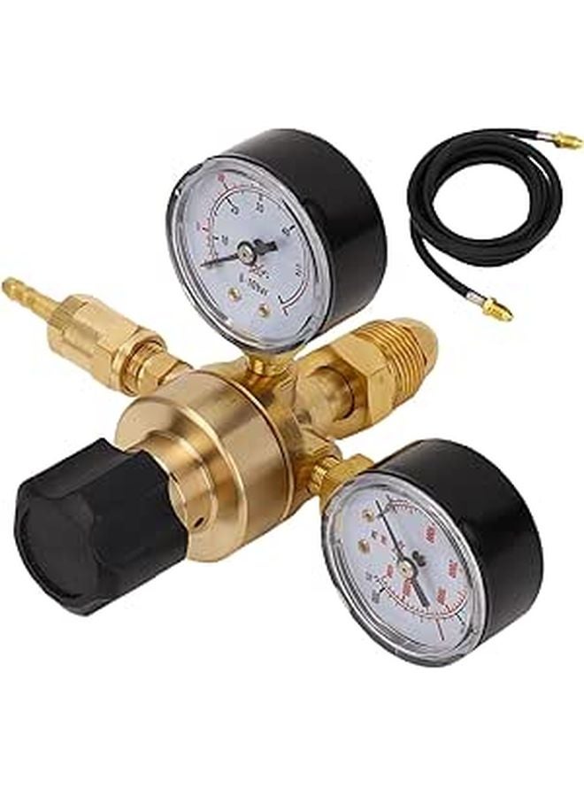 Gas Regulator CGA580 Inlet 0 315BAR Input 0 10BAR Output with 6 6FT Hose for MIG TIG Welding - Image 1