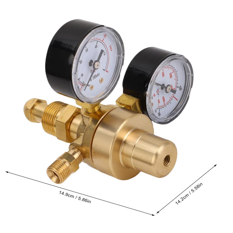 Gas Regulator CGA580 Inlet 0 315BAR Input 0 10BAR Output with 6 6FT Hose for MIG TIG Welding - Image 5