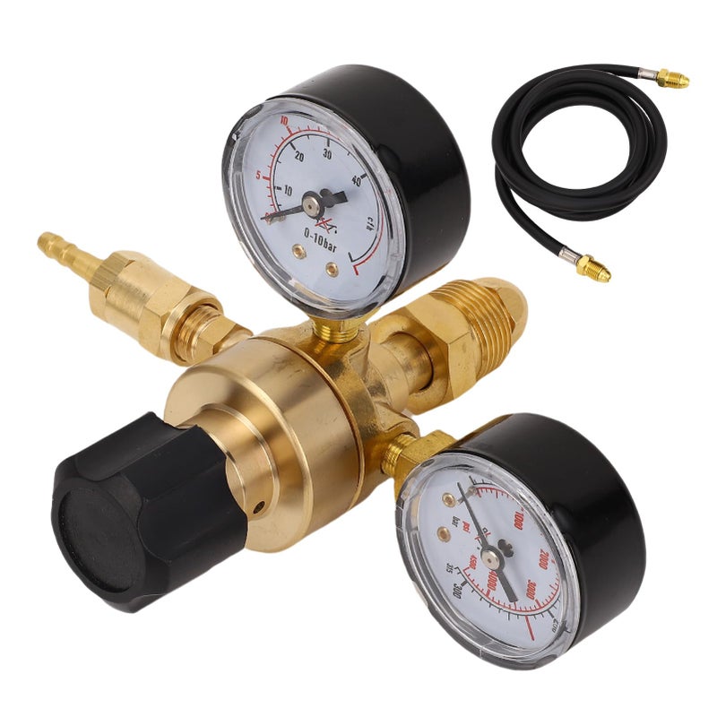 Gas Regulator CGA580 Inlet 0 315BAR Input 0 10BAR Output with 6 6FT Hose for MIG TIG Welding - Image 2