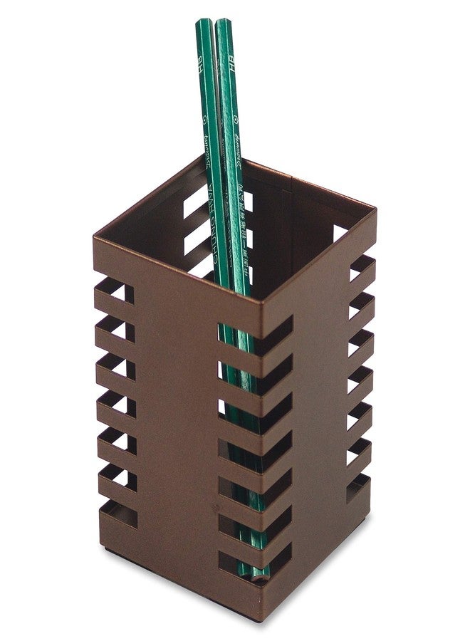 Lorell Stamped Metal Square Pencil Cup - Image 3