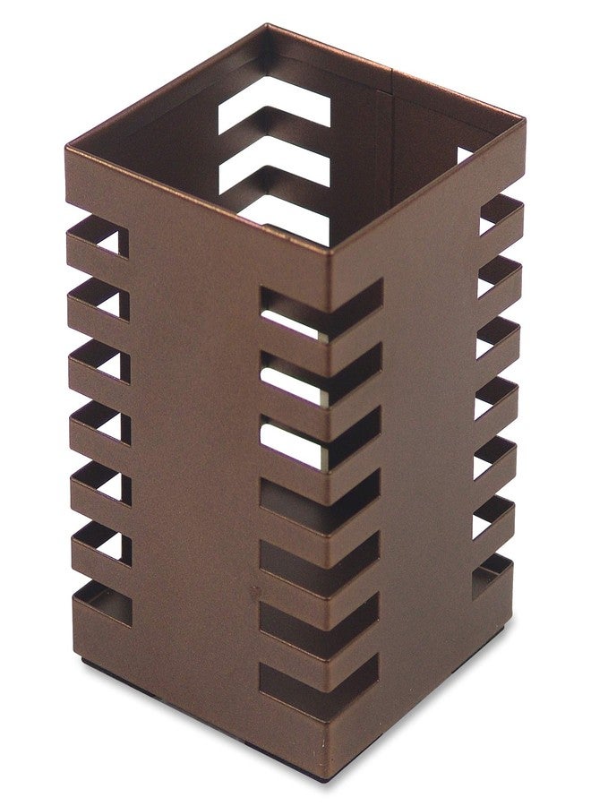 Lorell Stamped Metal Square Pencil Cup - Image 1