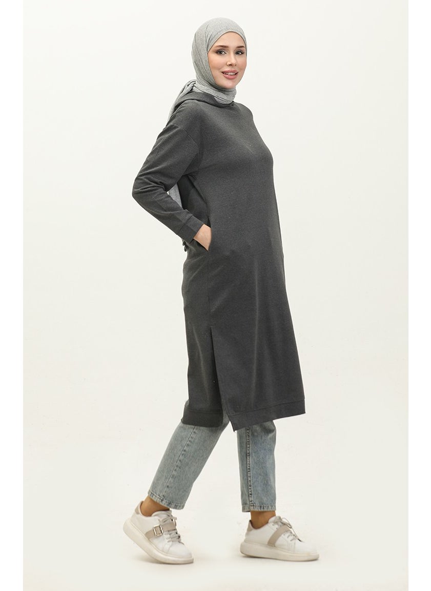 Sefa Merve Hooded Sports Tunic 3007-30 Anthracite  - Image 2