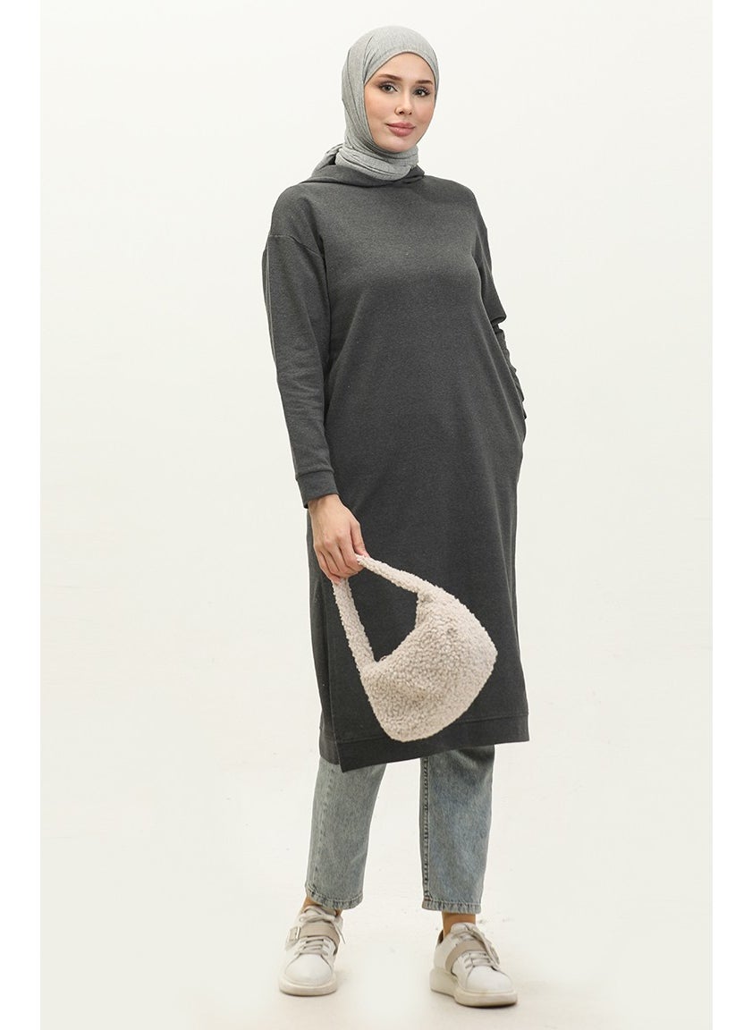 Sefa Merve Hooded Sports Tunic 3007-30 Anthracite  - Image 1