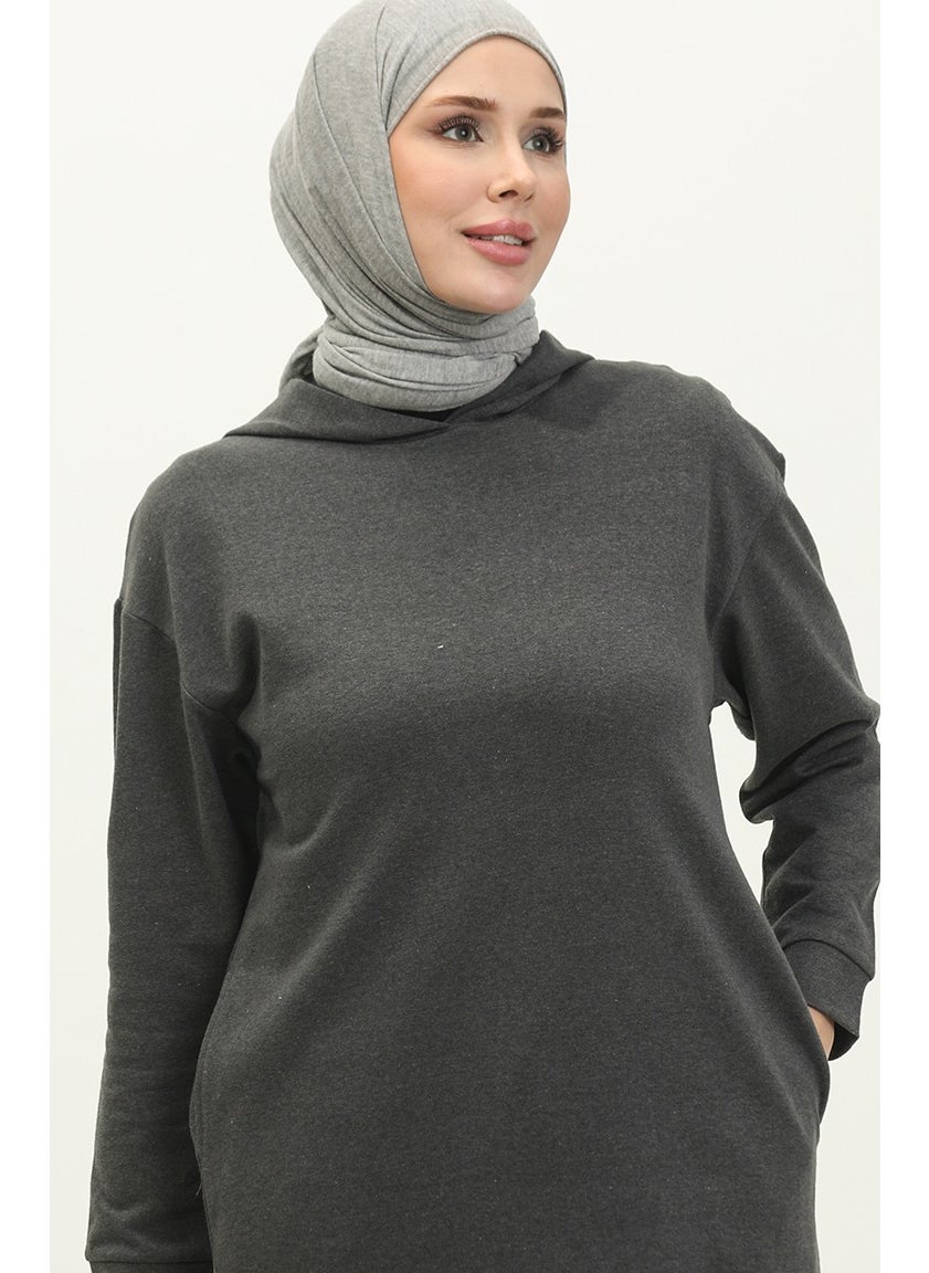 Sefa Merve Hooded Sports Tunic 3007-30 Anthracite  - Image 3