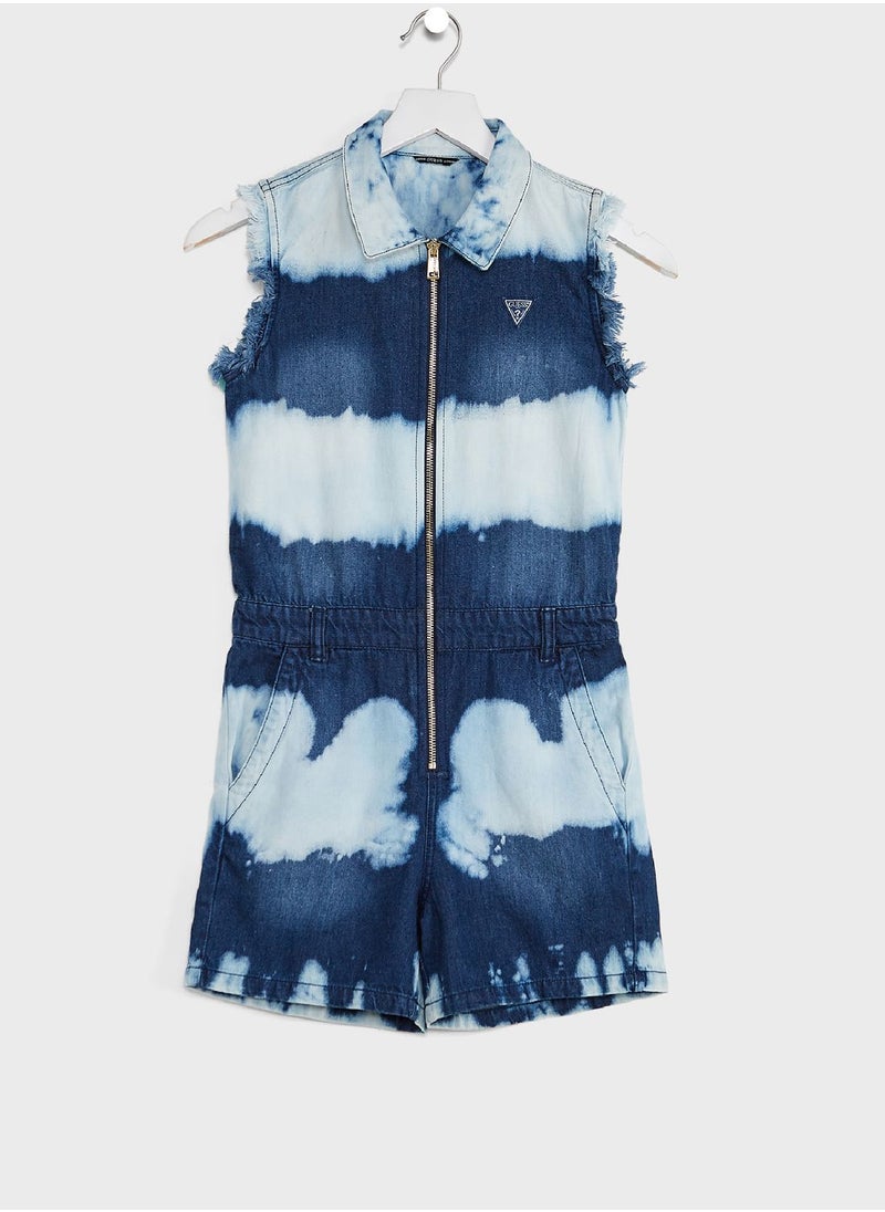 GUESS - Kids Colour Block Playsuit - Image 1