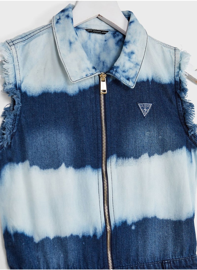 GUESS - Kids Colour Block Playsuit - Image 1