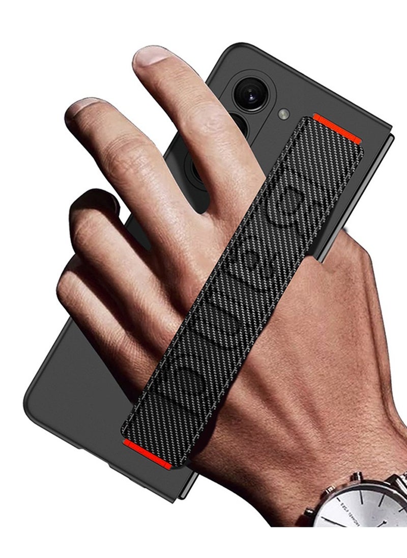 Case for Samsung Galaxy Z Fold 5 Case with Hand Strap, 360°Protection Built-in Front Screen HD Explosion-Proof Glass Z Fold5 Cover, Hand Band Design Ultra-Slim Case for Z Fold 5