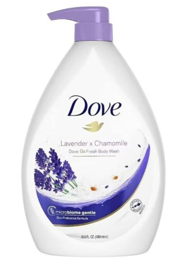 Dove - Go Fresh Shower Gel Body Wash, Lavender and Chamomile 1000ml - Image 1