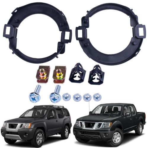 Prefer Warehouse One Set Fog Light Lamp Brackets + Screws + Clips Compatible With Nissan Frontier 2010-2019 & Xterra 2005-2015 Replaces NI2590102 DS684-B0000 26150-EA025 P14899CAPA - Image 1