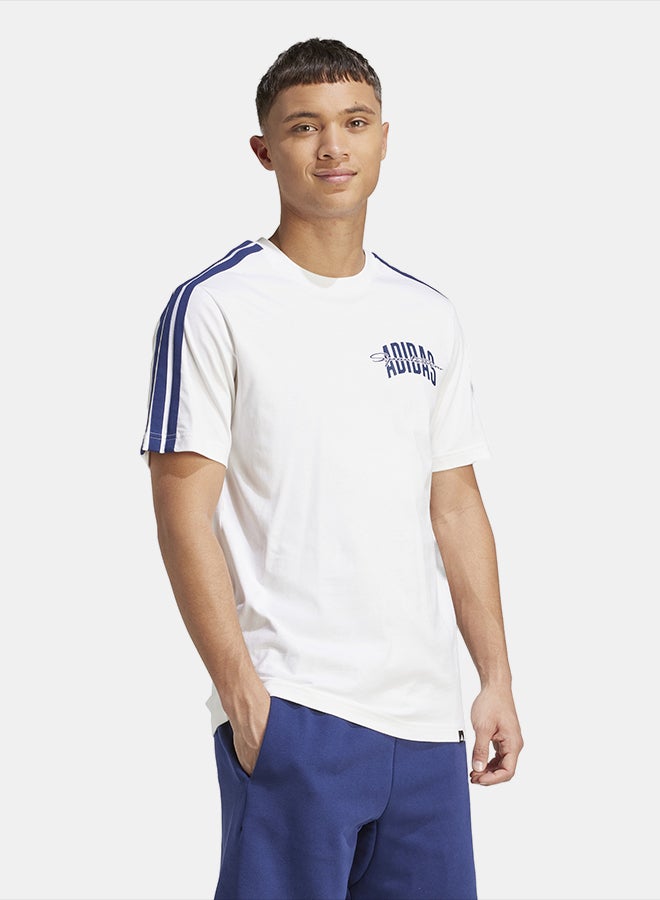 Adidas Collegiate Script Graphic T-Shirt - Image 3