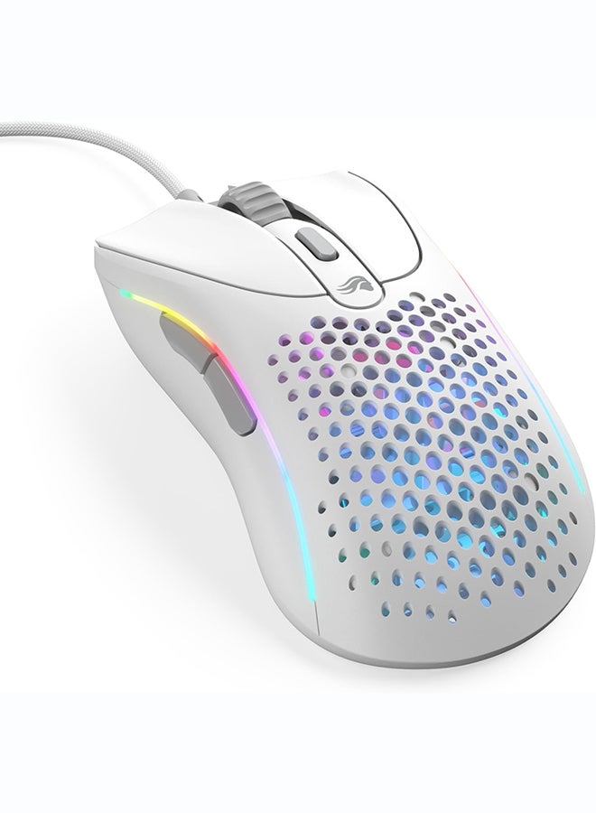 Glorious Model O 2 RGB Gaming Mouse - 59g Ultralightweight Wired Gaming Mouse - 26,000 DPI, BAMF 2.0 Optical Sensor, 6 Programmable Buttons, Backlit Ergonomic Mouse for PC & Laptop - White - Image 1