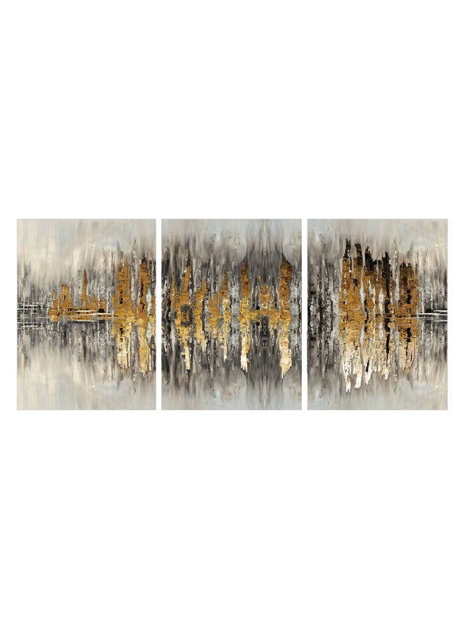 Marktna Decorative Wall Art Painting With an Abstract Design 3 Pieces Size 120x60cm - Image 2