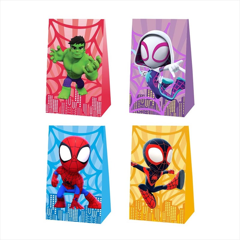 BNFUO 12pcs Spider and His Friends Birthday Party Gift Bags Goodie Bags,Spider and His Friends Party Supplies for Kids Birthday Decorations - Image 1