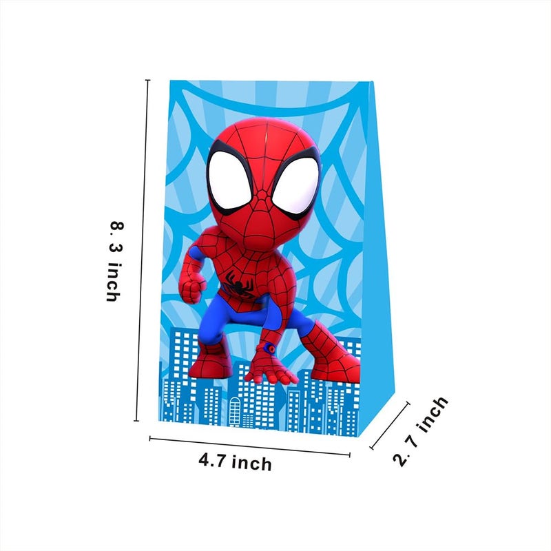 BNFUO 12pcs Spider and His Friends Birthday Party Gift Bags Goodie Bags,Spider and His Friends Party Supplies for Kids Birthday Decorations - Image 3