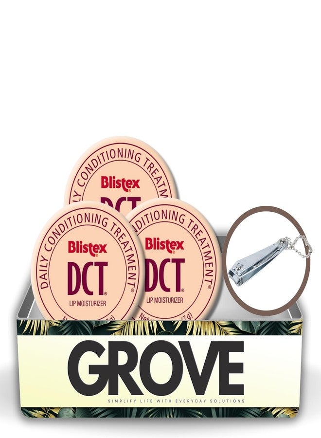 GROVE Daily Conditioning Lip Treatment Balm 0.25 oz Bundle with Nail Clipper - Moisturizing Lip Balm for Dry, Chapped Lips - Daily Lip Conditioner - (4 Items - Image 1