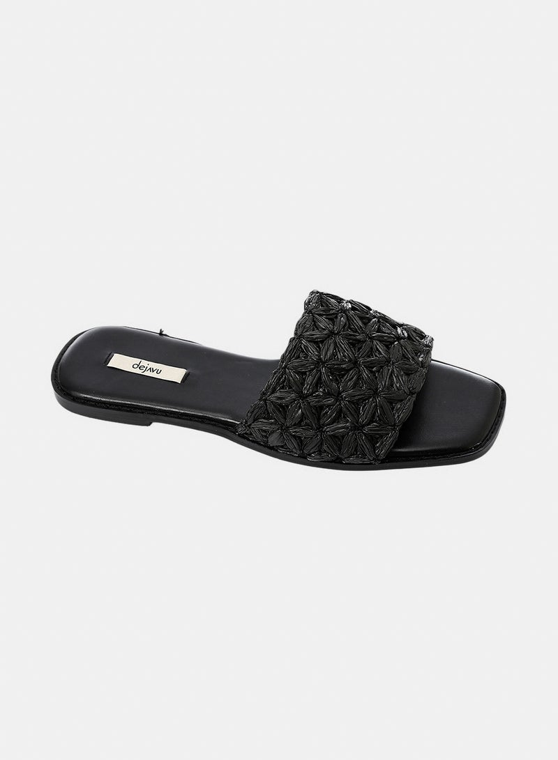 Dejavu Shoes FAN-DJTX-003  Artisanal Woven Slide For Women - Image 1