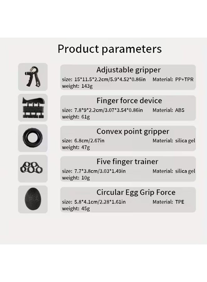 7-in-1 Hand Grip Strength Training Set with Silicone Balls – Wrist, Finger & Forearm Exerciser Kit in a Colorful Box, Ideal for Home Fitness & Rehabilitation for Adults - Image 3