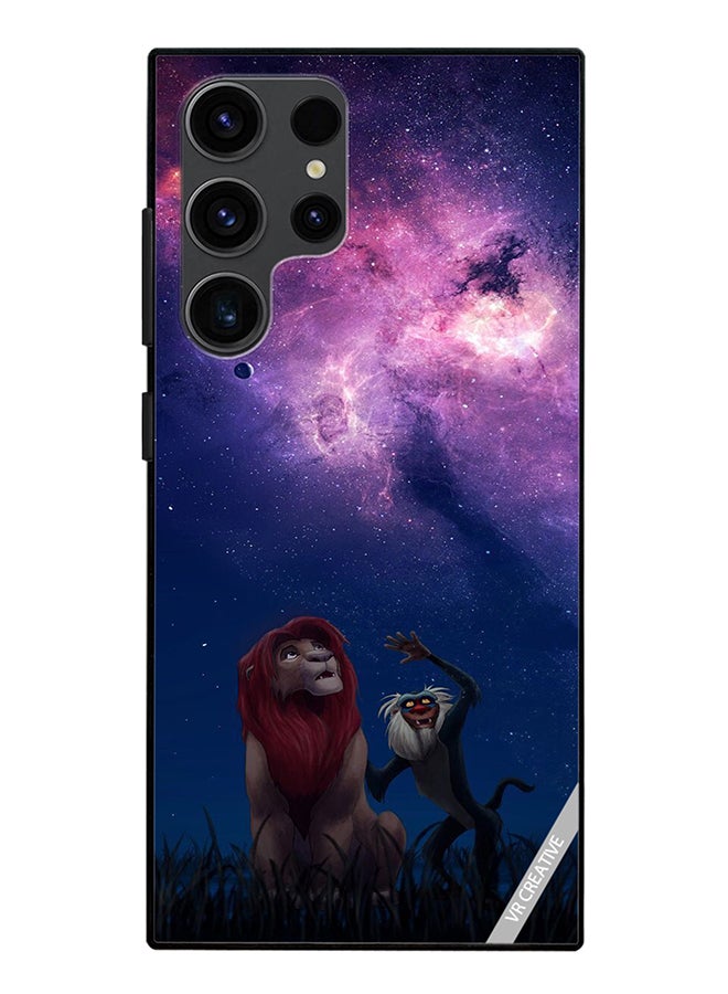 VR CREATIVE Protective Case Cover For Samsung Galaxy S24 Ultra Lion King Design Multicolour - Image 1