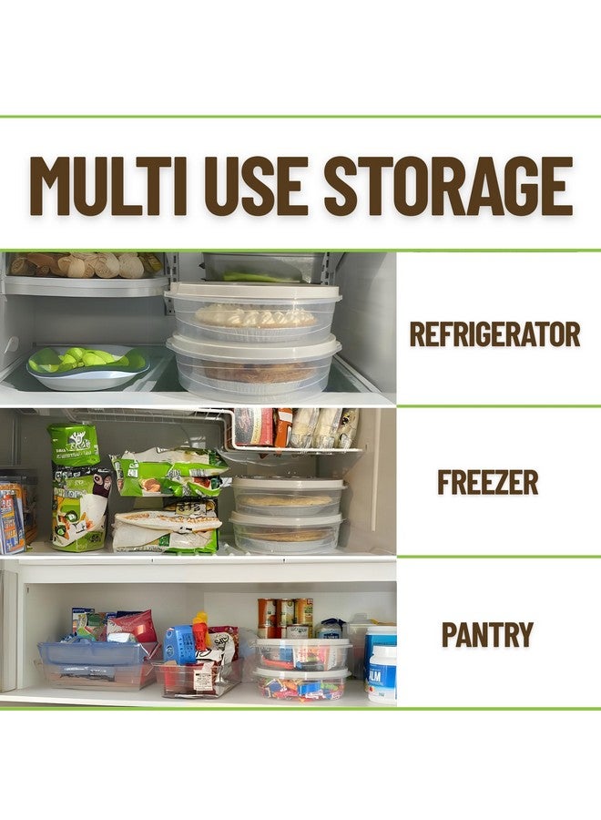 إيفلوتس عبوة من قطعتين من إيفلوتس، حاوية تخزين طعام محكمة الإغلاق، مقاس 25.4 سم، مزودة بغطاء - حامل محمول للفطائر والكعك والكعك الصغير والمزيد - مصنوعة من البلاستيك الشفاف الخالي من مادة BPA - آمنة وسهلة النقل - Image 3