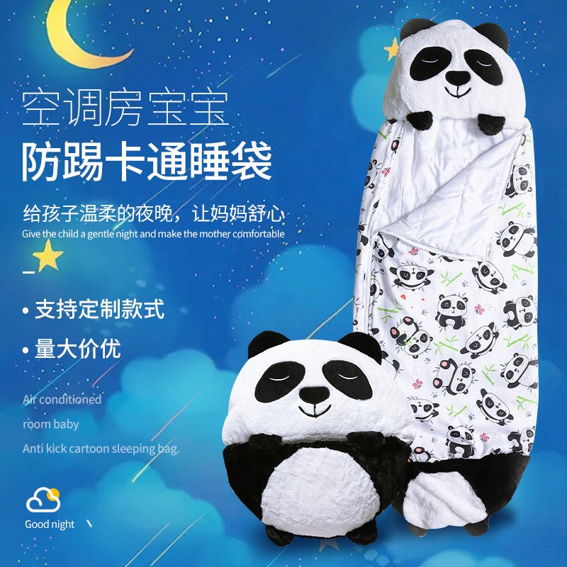 Cartoon Children'S Sleeping Bag Children'S Sleeping Bag Children'S Animal Pillow Sleeping Bag Folding Anti-Kick Quilt Sleeping Bag Children - Image 4