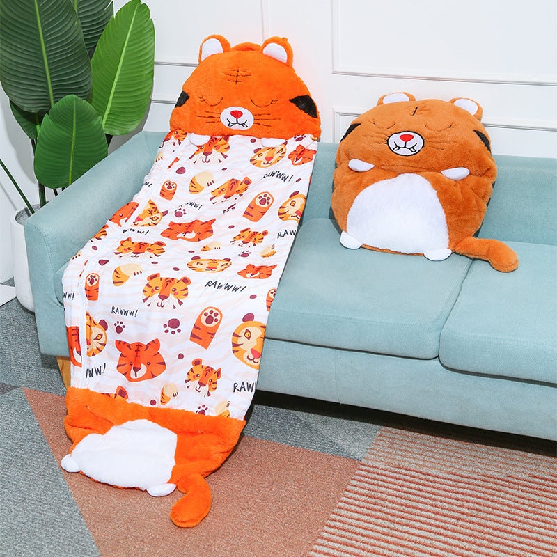 Cartoon Children'S Sleeping Bag Children'S Sleeping Bag Children'S Animal Pillow Sleeping Bag Folding Anti-Kick Quilt Sleeping Bag Children - Image 5