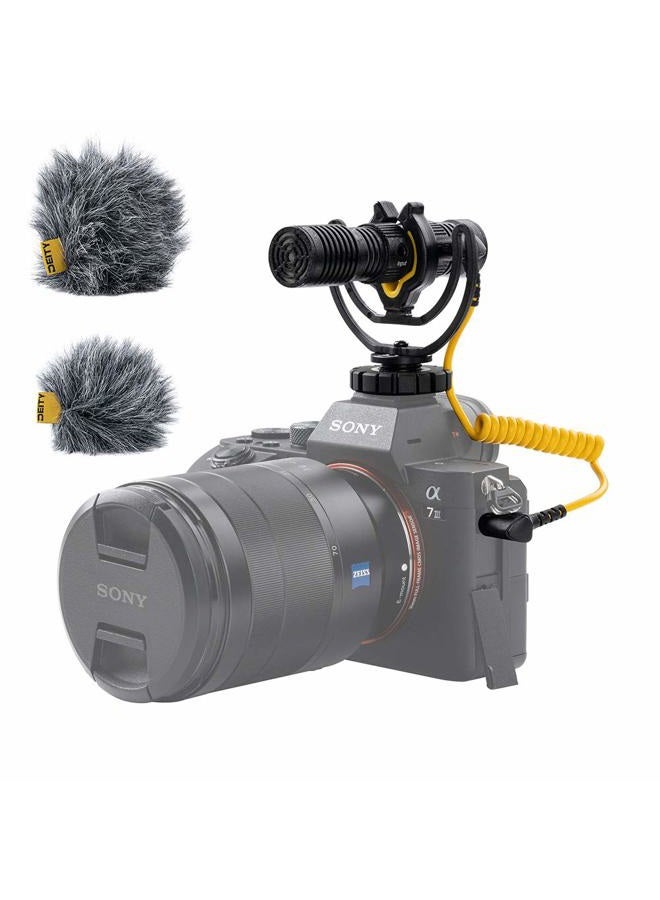 Deity US Stock V-Mic D4 Duo Dual-Capsule Micro Camera-Mount Shotgun Microphone, Dual Mono/Stereo Recording, Plug and Play Mic with Rycote Shockmount for DSLRs, Camcorders, Smartphones - Image 1