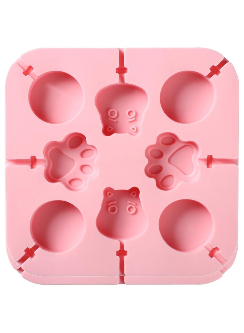 Chocolate Molds - Easy Release & Clean, Durable, DIY Chocolate and Cheese Lollipops,For Food-Safe, BPA-Free, Gift for Kids and Beginners, Pink - Image 1