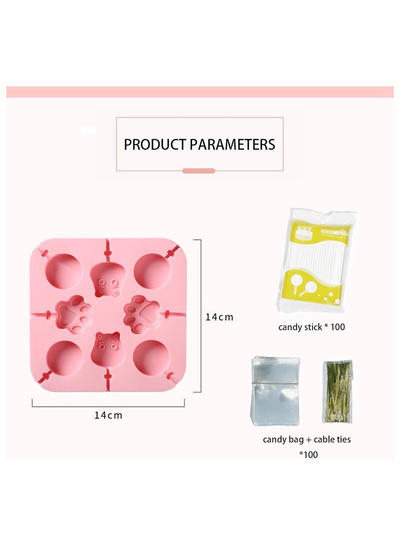 Chocolate Molds - Easy Release & Clean, Durable, DIY Chocolate and Cheese Lollipops,For Food-Safe, BPA-Free, Gift for Kids and Beginners, Pink - Image 2