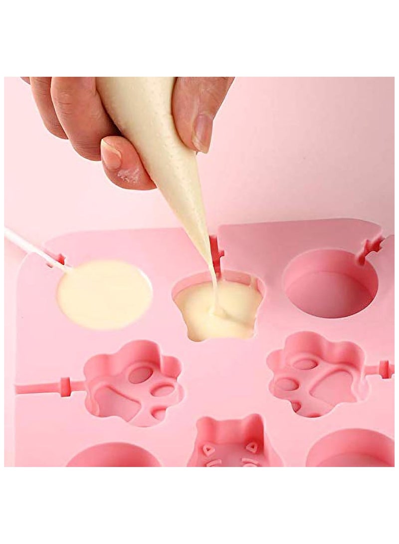 Chocolate Molds - Easy Release & Clean, Durable, DIY Chocolate and Cheese Lollipops,For Food-Safe, BPA-Free, Gift for Kids and Beginners, Pink - Image 3