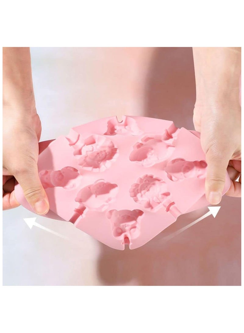 Chocolate Molds - Easy Release & Clean, Durable, DIY Chocolate and Cheese Lollipops,For Food-Safe, BPA-Free, Gift for Kids and Beginners, Pink - Image 5