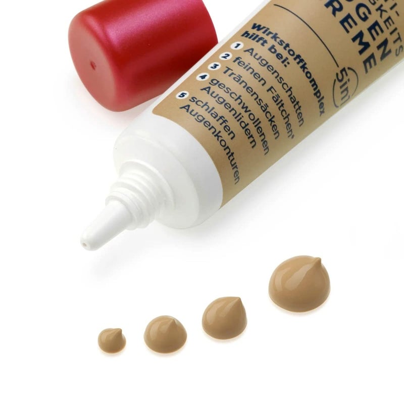 Balea VITAL Anti-Fatigue Eye-Cream 5in1 - Helps Reduces Lines, Wrinkles, Puffiness & Shadows (15ml) - For Mature Skin Ages 40 to 60+ (Not tested on Animals).