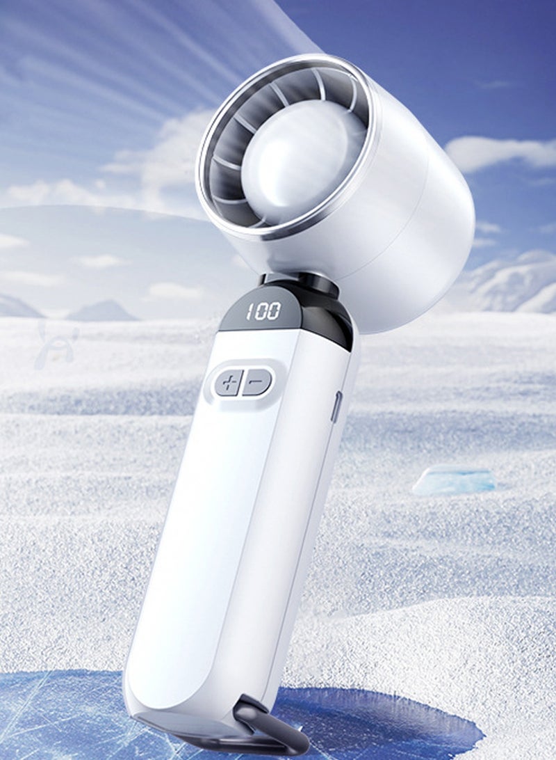 LOOPITYS Portable Fan | Bladeless Compact Fan - Multi speed Charging Fan, Outdoor Quiet Ventilation Camping Beach Bedroom Office Gym Dormitory - White - Image 1