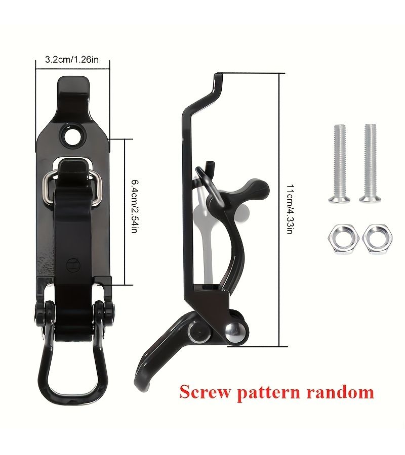 Orange Heavy Duty Quick Release Shovel Brackets With Rubber Clamps For Truck Boat - Image 3
