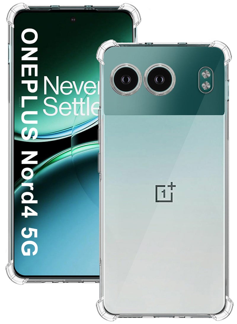 CATANES OnePlus Nord 4 5G Case Cover TPU Clear Protective Case Rugged Shockproof and Durable Back Cover - Image 1