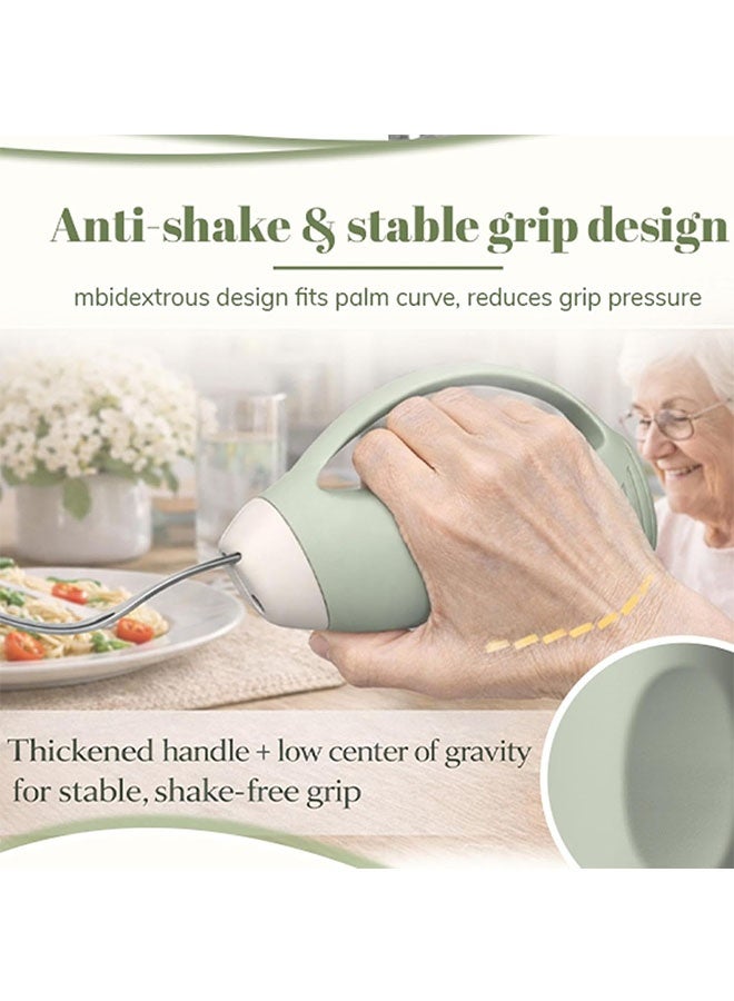 JCB CHIC Adaptive Utensil Handle for Elderly, Ergonomic Easy Grip Eating Aid Holder for Fork Spoon Knife, Non‑Slip Weighted Dining Assist Tool for Arthritis Hand Tremors Seniors - Image 4