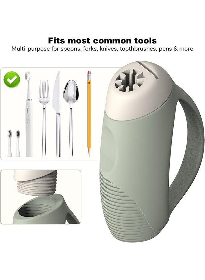 JCB CHIC Adaptive Utensil Handle for Elderly, Ergonomic Easy Grip Eating Aid Holder for Fork Spoon Knife, Non‑Slip Weighted Dining Assist Tool for Arthritis Hand Tremors Seniors - Image 2