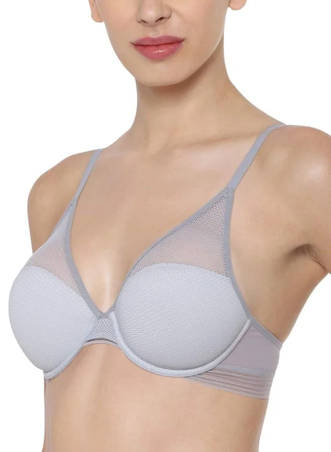 ترايامف Triumph International Women's Synthetic Underwire Padded Wired Bra (123I002_Chrome_32C)