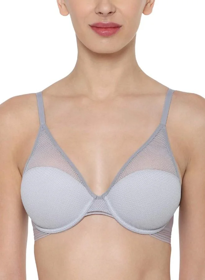 ترايامف Triumph International Women's Synthetic Underwire Padded Wired Bra (123I002_Chrome_32C)