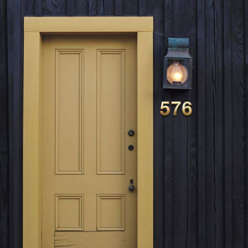 HopeWan Mailbox Numbers for Outside, 2 Inch Door Address Number Stickers for Apartment Room, Gold Shiny, 1 Set of 10 Pcs. - Image 5
