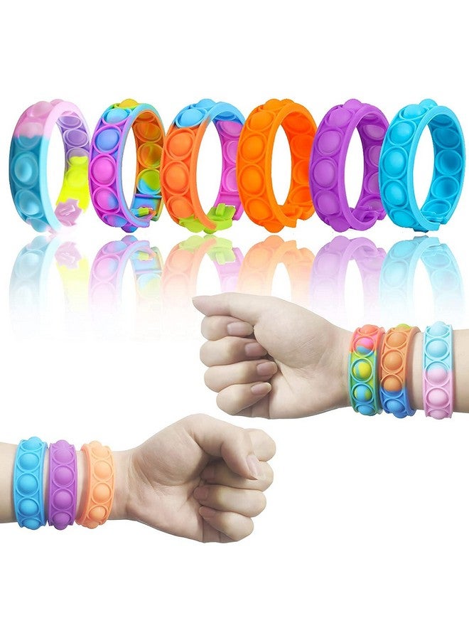 في جراسب ألعاب حسية من VGRASSP Pop It لتخفيف التوتر، مصنوعة من السيليكون لتخفيف الضغط، هدايا مبتكرة قابلة للضغط للأطفال والكبار - اللون حسب المخزون (عصابة يد - عبوة من 12 قطعة) - Image 2