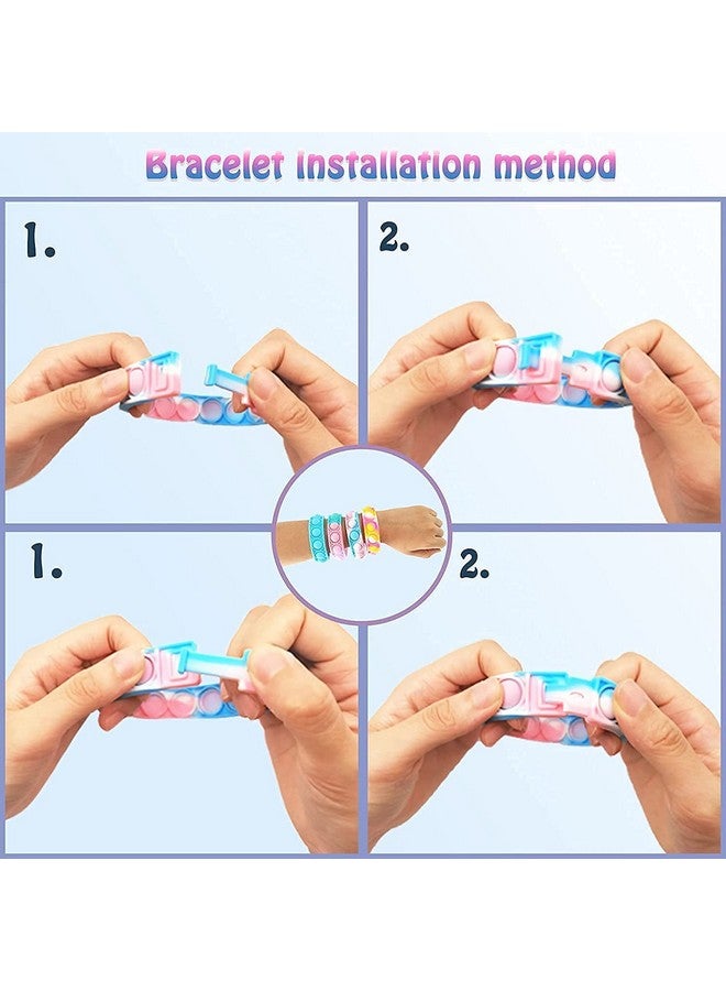 في جراسب ألعاب حسية من VGRASSP Pop It لتخفيف التوتر، مصنوعة من السيليكون لتخفيف الضغط، هدايا مبتكرة قابلة للضغط للأطفال والكبار - اللون حسب المخزون (عصابة يد - عبوة من 12 قطعة) - Image 3