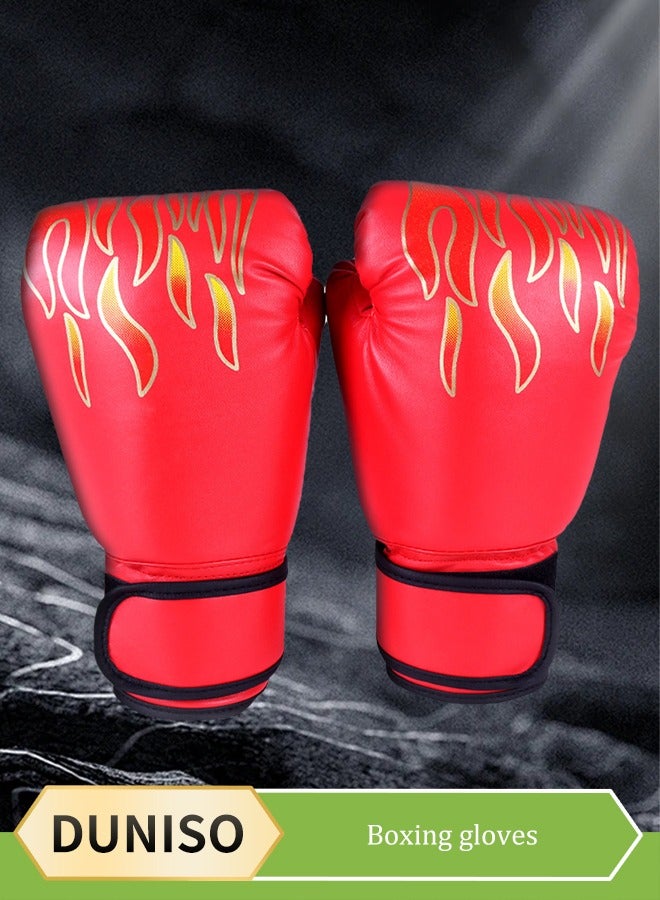 DUNISO Boxing Gloves，Children Training Fighting Gloves，Designed With Velcro，Wear Resistant And Durable，Comfortable And Breathable，Suitable For Boxing, Kickboxing, Karate, Muay Thai, MMA Training - Image 1