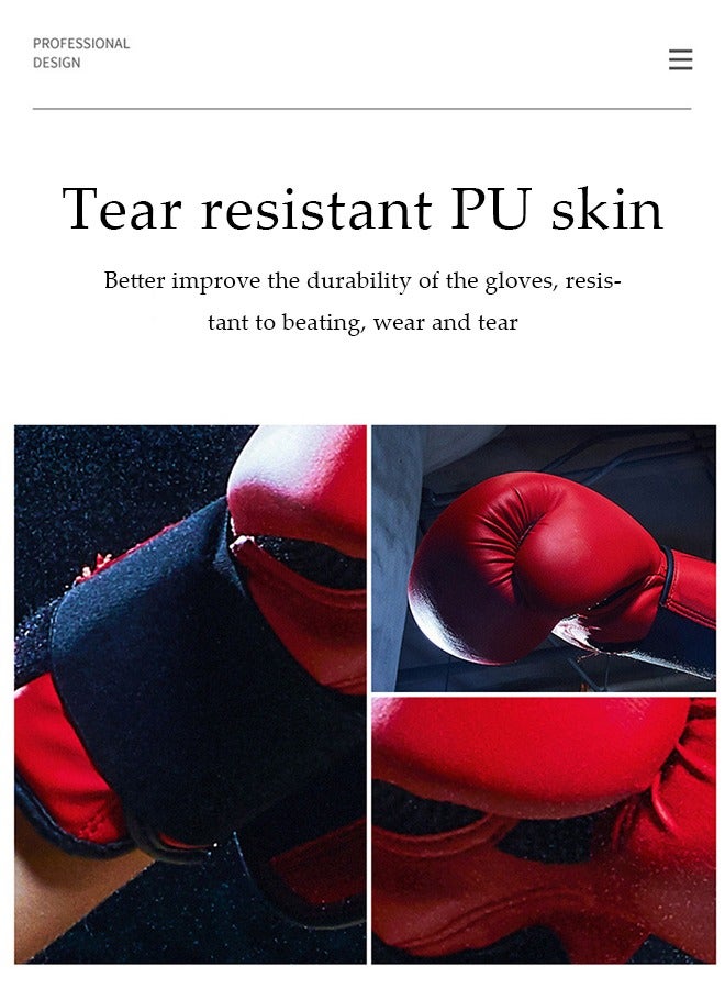 DUNISO Boxing Gloves，Children Training Fighting Gloves，Designed With Velcro，Wear Resistant And Durable，Comfortable And Breathable，Suitable For Boxing, Kickboxing, Karate, Muay Thai, MMA Training - Image 5